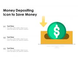 Money Depositing Icon To Save Money