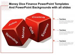 Money dice finance templates backgrounds with all slides ppt powerpoint