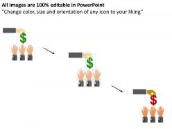 Money distribution strategy for dollar flat powerpoint design