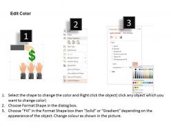 Money distribution strategy for dollar flat powerpoint design