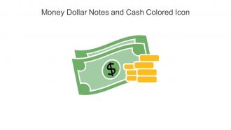 Money Dollar Notes And Cash Colored Icon In Powerpoint Pptx Png And Editable Eps Format