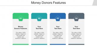 Money donors features ppt powerpoint presentation show designs download cpb