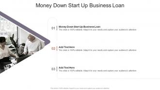 Money Down Start Up Business Loan In Powerpoint And Google Slides Cpb