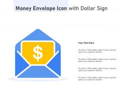 Money envelope icon with dollar sign