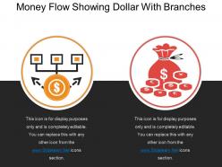 Money flow showing dollar with branches