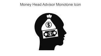 Money Head Advisor Monotone Icon In Powerpoint Pptx Png And Editable Eps Format