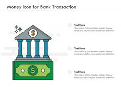 Money icon for bank transaction