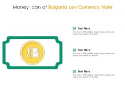 Money icon of bulgaria lev currency note