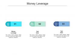 Money leverage ppt powerpoint presentation icon background cpb