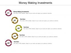 Money making investments ppt powerpoint presentation layouts backgrounds cpb