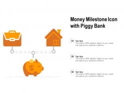Money milestone icon with piggy bank