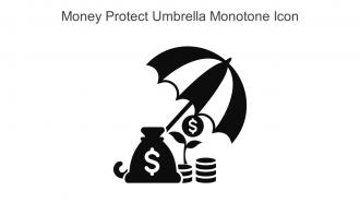 Money Protect Umbrella Monotone Icon In Powerpoint Pptx Png And Editable Eps Format