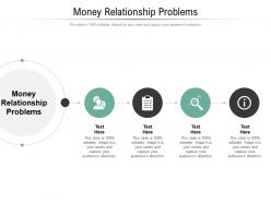 Money relationship problems ppt powerpoint presentation pictures portrait cpb