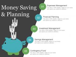 Money saving and planning ppt infographics