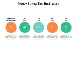 Money saving tips businesses ppt powerpoint presentation icon background cpb