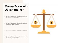 Money scale with dollar and yen