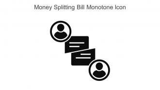 Money Splitting Bill Monotone Icon In Powerpoint Pptx Png And Editable Eps Format