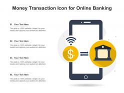 Money transaction icon for online banking