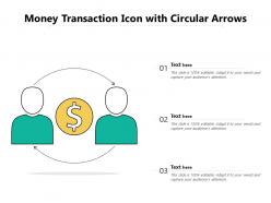 Money transaction icon with circular arrows