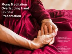 Mong meditation overlapping hand spiritual presentation