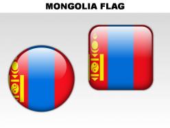 Mongolia country powerpoint flags