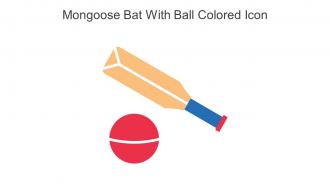 Mongoose Bat With Ball Colored Icon In Powerpoint Pptx Png And Editable Eps Format