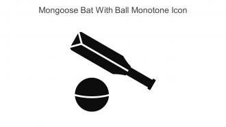 Mongoose Bat With Ball Monotone Icon In Powerpoint Pptx Png And Editable Eps Format