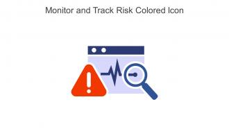 Monitor and Track Risk Colored Icon in powerpoint pptx png and editable eps format