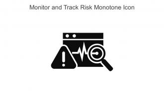 Monitor and Track Risk Monotone Icon in powerpoint pptx png and editable eps format