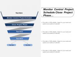 Monitor control project schedule close project phase configure software