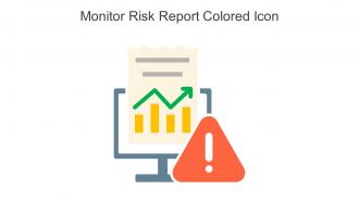Monitor Risk Report Colored Icon in powerpoint pptx png and editable eps format