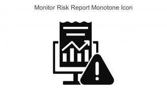 Monitor Risk Report Monotone Icon in powerpoint pptx png and editable eps format