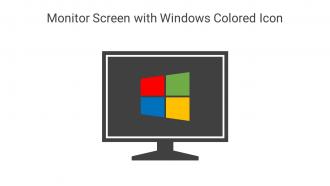 Monitor Screen With Windows Colored Icon In Powerpoint Pptx Png And Editable Eps Format