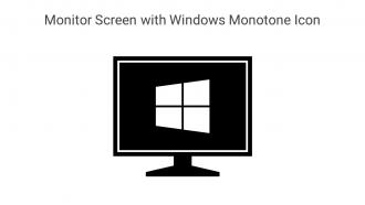Monitor Screen With Windows Monotone Icon In Powerpoint Pptx Png And Editable Eps Format