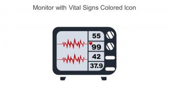 Monitor With Vital Signs Colored Icon In Powerpoint Pptx Png And Editable Eps Format
