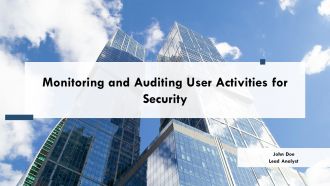 Monitoring And Auditing User Activities For Security PPT Information AT