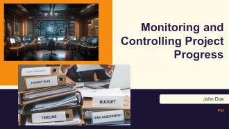 Monitoring And Controlling Project Progress PPT Template AT