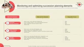Monitoring And Optimizing Succession Planning Elements Succession Planning Guide