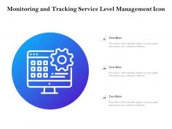 Monitoring and tracking service level management icon