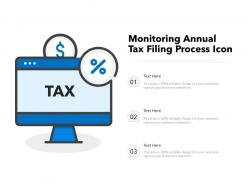 Monitoring annual tax filing process icon