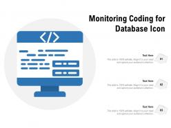 Monitoring coding for database icon