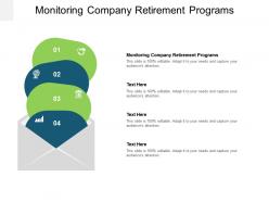 Monitoring company retirement programs ppt powerpoint presentation styles mockup cpb