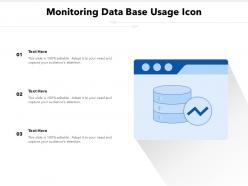 Monitoring data base usage icon