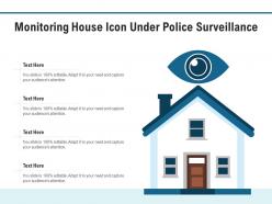 Monitoring house icon under police surveillance