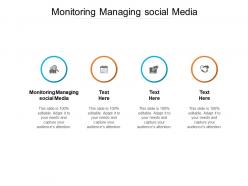 Monitoring managing social media ppt powerpoint presentation slides deck cpb