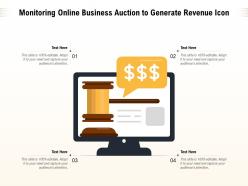 Monitoring online business auction to generate revenue icon