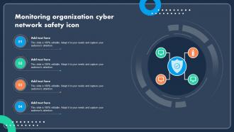 Monitoring Organization Cyber Network Safety Icon