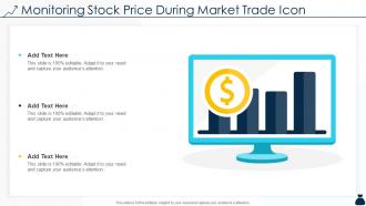 Monitoring stock price during market trade icon
