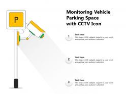 Monitoring vehicle parking space with cctv icon