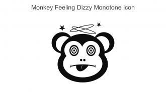 Monkey Feeling Dizzy Monotone Icon In Powerpoint Pptx Png And Editable Eps Format
